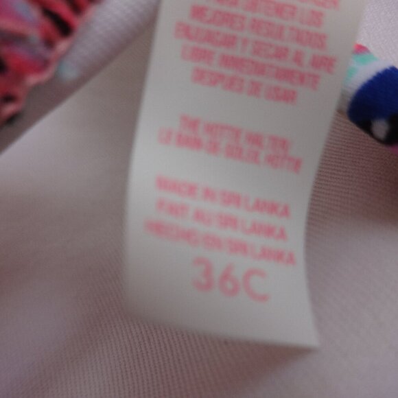 Victoria's Secret Bikini colorful print, top size 36C with push up bottom size L - Picture 9 of 14